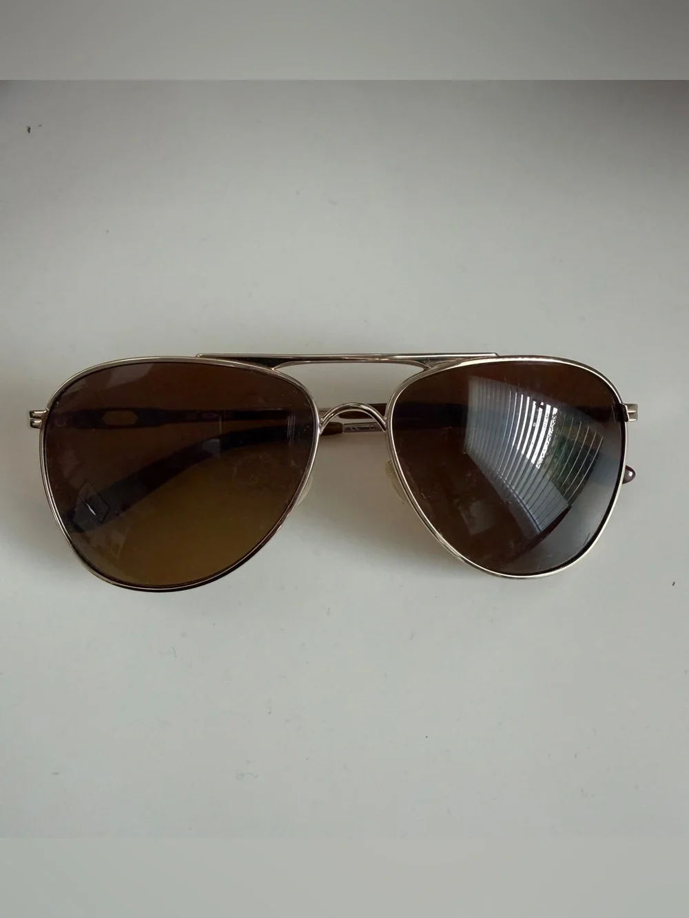 Oakley Women's Aviator Sunglasses in Gold Frame with Brown Lenses